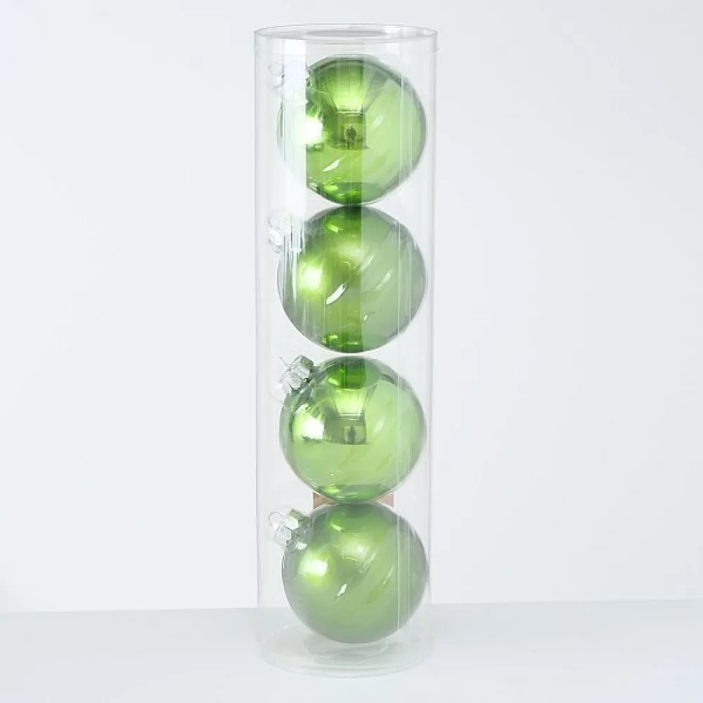 Boltze Große Weihnachtskugeln Ø 10 cm, 4 tlg