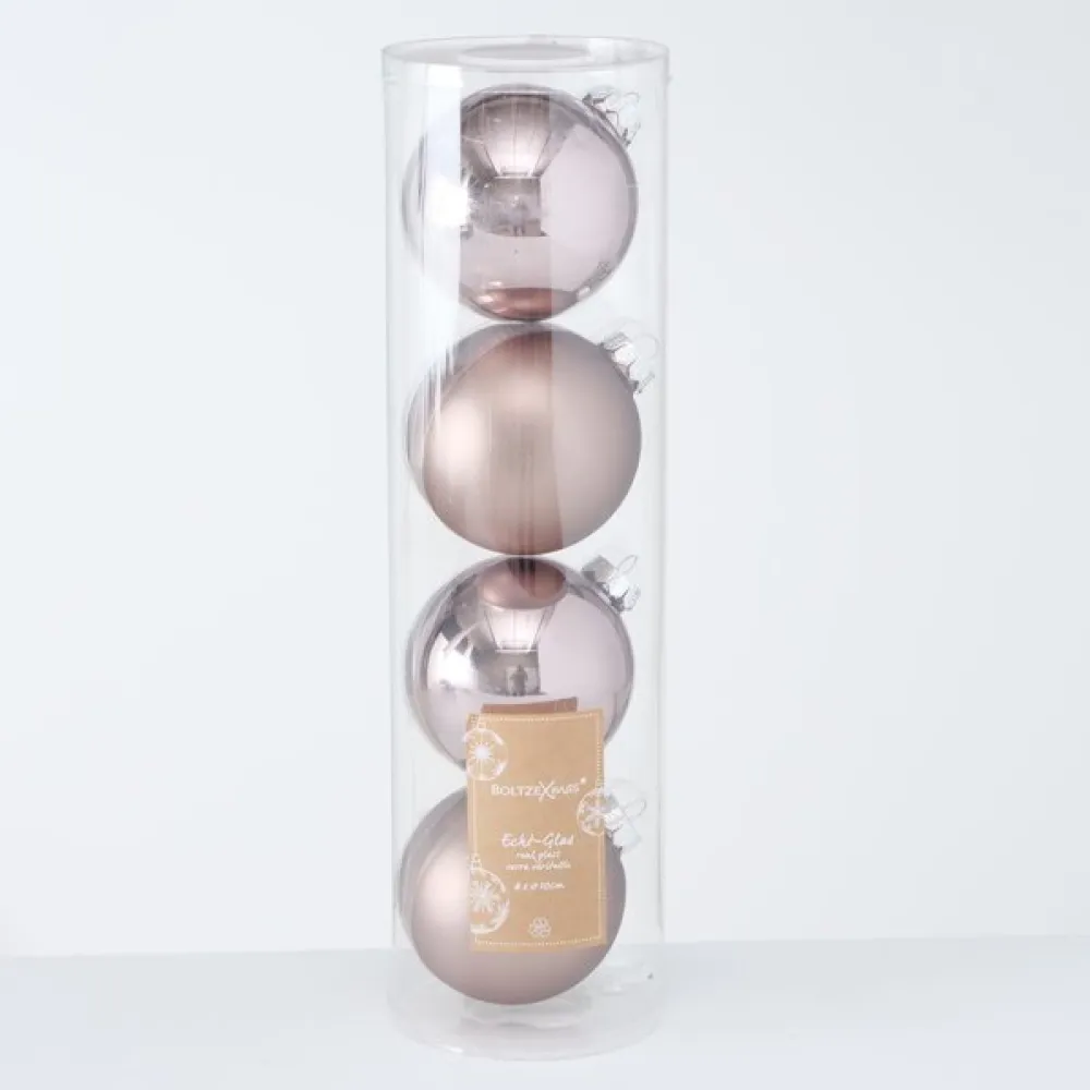 Boltze Große Weihnachtskugeln Ø 10 cm, 4 tlg