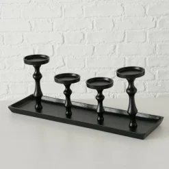 Boltze Kerzenleuchter Furo schwarz