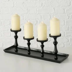 Boltze Kerzenleuchter Furo schwarz