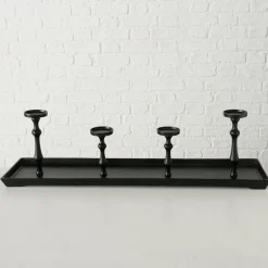 Boltze Kerzenleuchter Furo schwarz