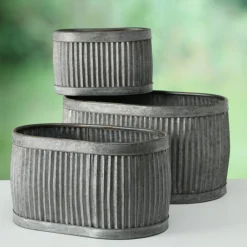 Boltze Metall Pflanztöpfe Dalia 3er