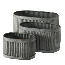 Boltze Metall Pflanztöpfe Dalia 3er