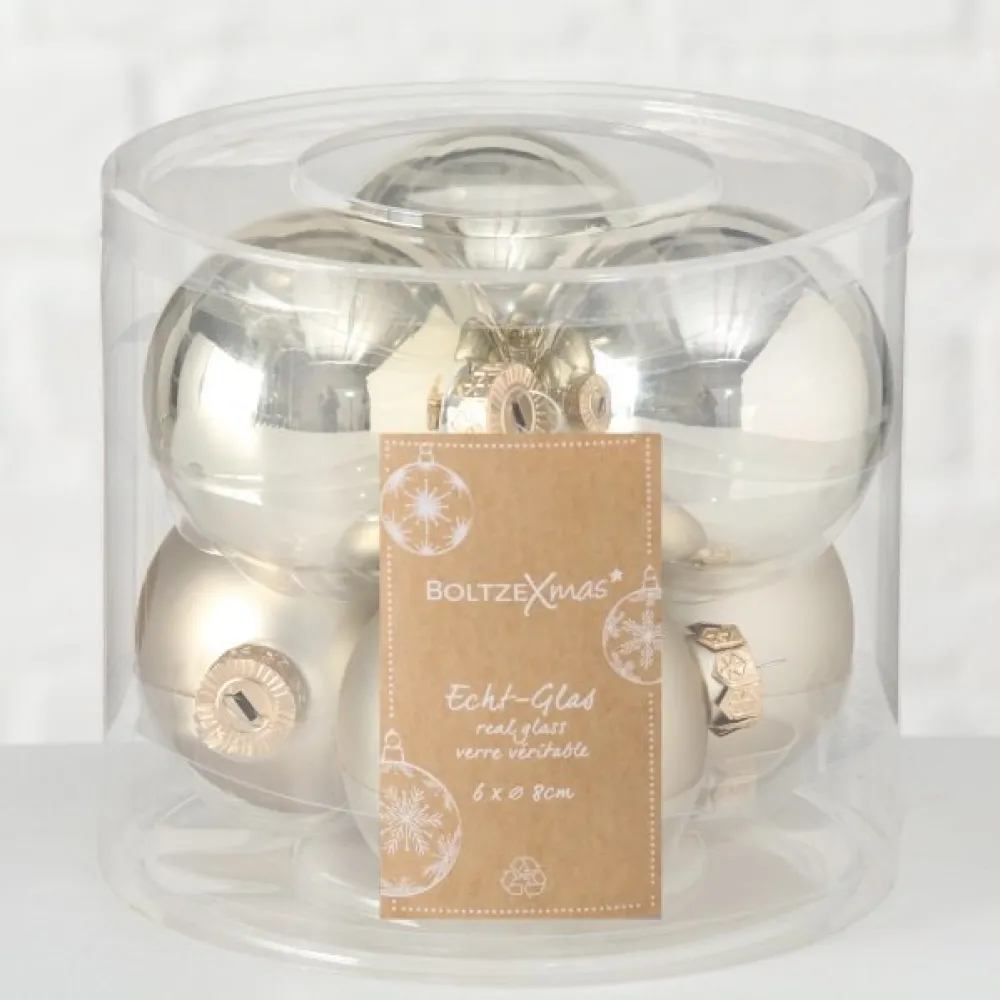 Boltze Weihnachtskugeln Ø 8 cm, 6 tlg