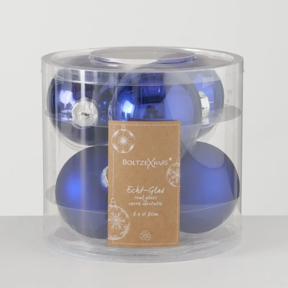 Boltze Weihnachtskugeln Ø 8 cm, 6 tlg