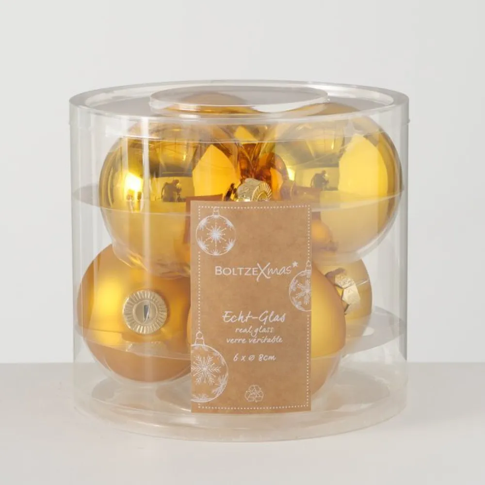 Boltze Weihnachtskugeln Ø 8 cm, 6 tlg