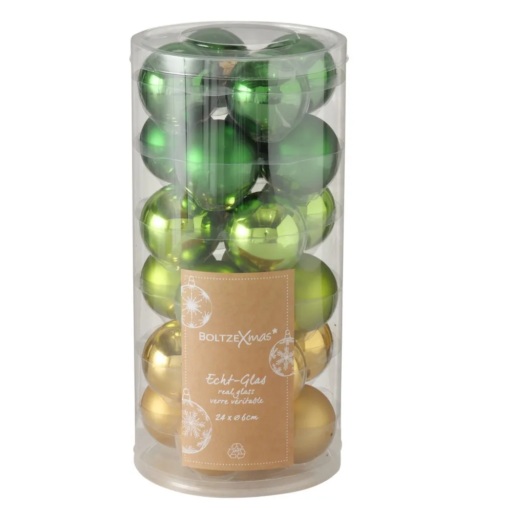 Boltze Weihnachtskugeln Ø 6 cm, 24 tlg