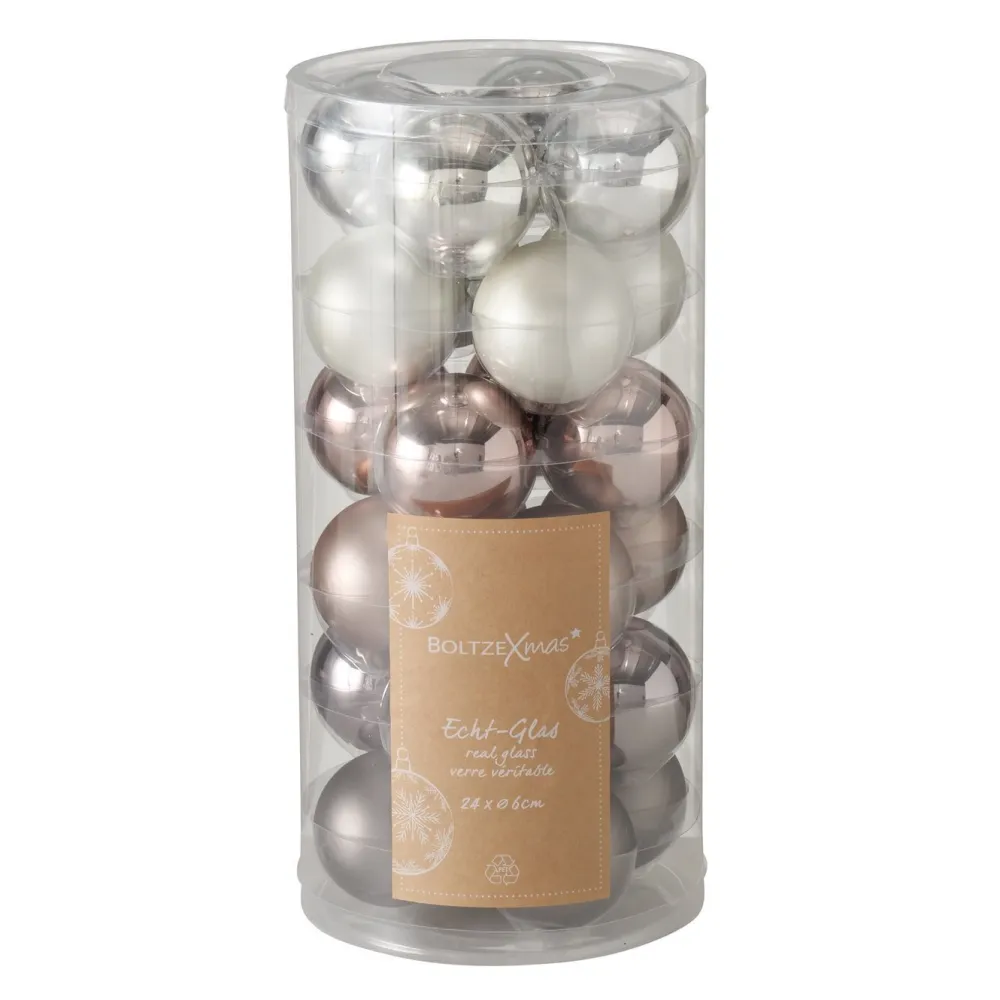 Boltze Weihnachtskugeln Ø 6 cm, 24 tlg