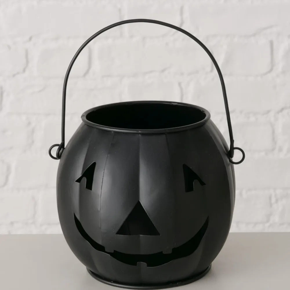 Boltze Windlicht Grimasi Kürbis Halloween