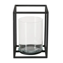 Boltze Windlicht Quantum Metall, Glas