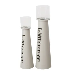 Boltze Windlicht Willkommen aus Eisen, 2er Set