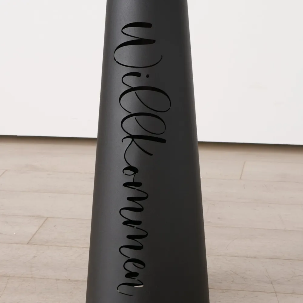 Boltze Windlicht Willkommen aus Eisen, 2er Set