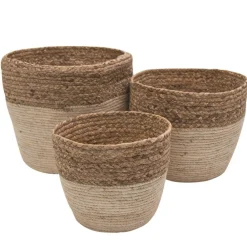 byRoom Körbe 3er Set mit weißem Rand