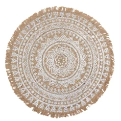 byRoom Teppich aus Jute mit Mandala Print