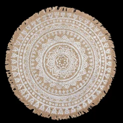 byRoom Teppich aus Jute mit Mandala Print
