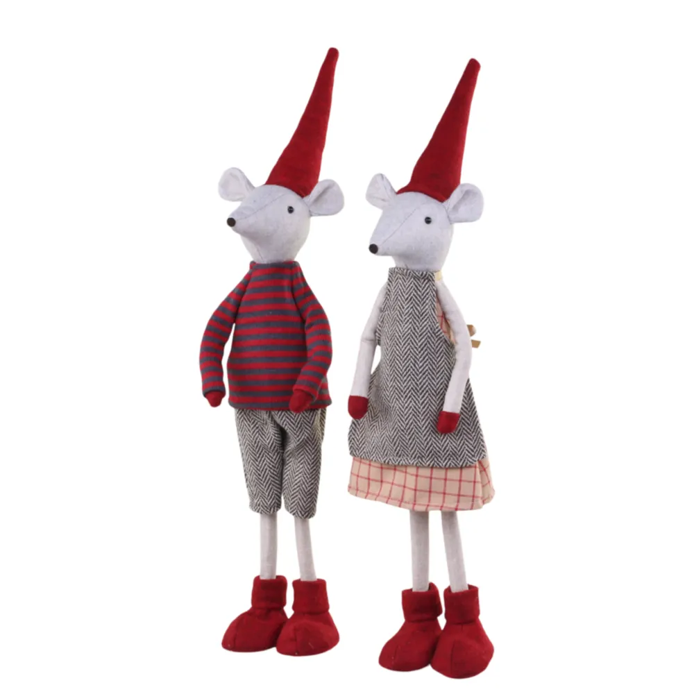 Chic Antique 2 Weihnachtsmäuse stehend