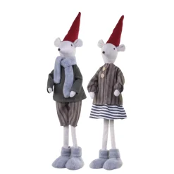 Chic Antique 2 Weihnachtsmäuse stehend
