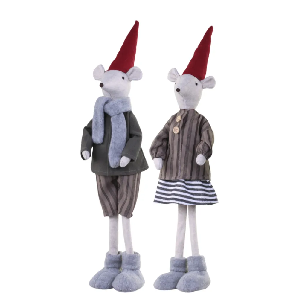 Chic Antique 2 Weihnachtsmäuse stehend