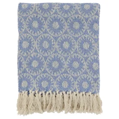 Chic Antique Aix Plaid aus Baumwolle und Garnüberschuss Kreismuster