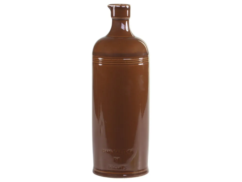 Chic Antique Alte französische Flasche mokka