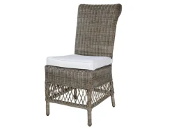 Chic Antique Alter französischer Stuhl mit Sitzkissen