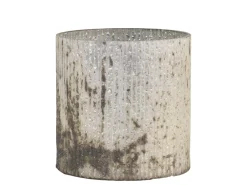 Chic Antique Antikes Windlicht mit Rillen aus Glas