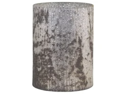 Chic Antique Antikes Windlicht mit Rillen aus Glas