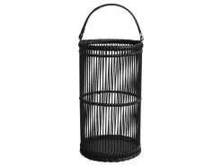Chic Antique Bambus Laterne schwarz