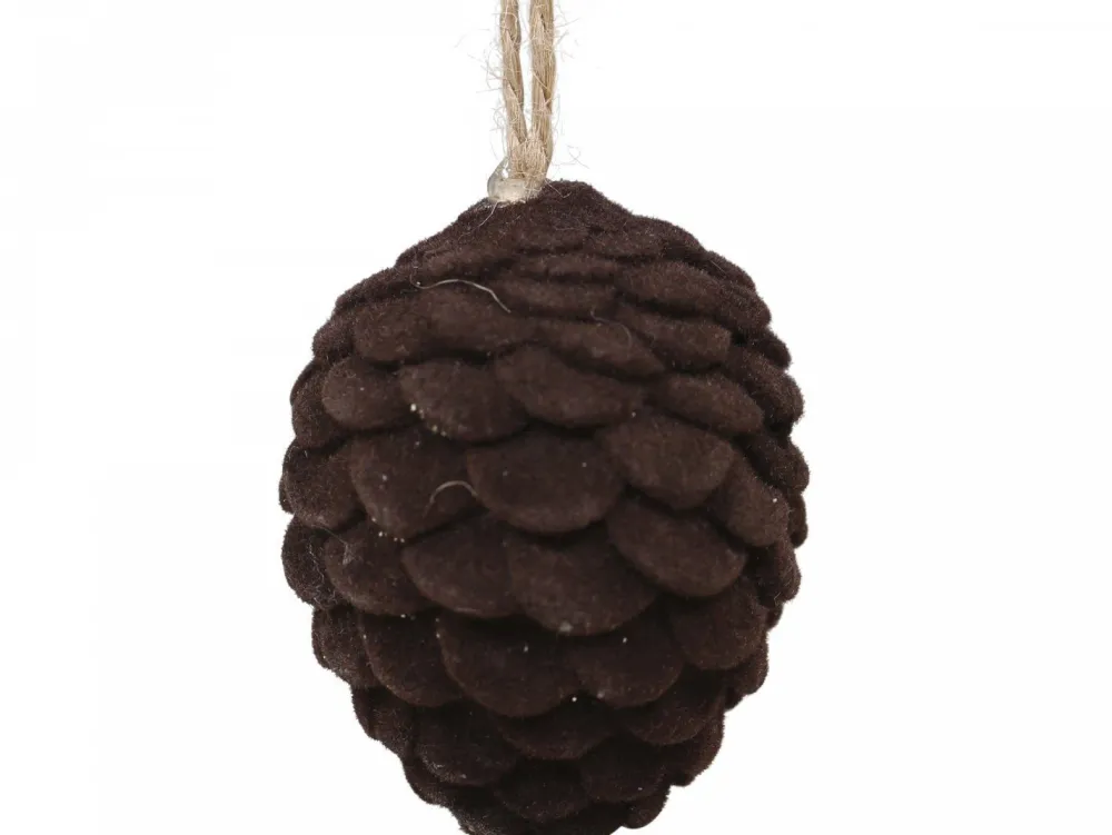 Chic Antique Baumschmuck Tannenzapfen Velours