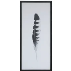 Chic Antique Bild mit Federnmotiv und schwarzem Rahmen