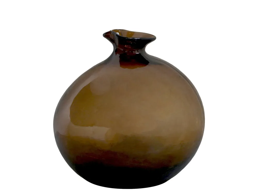 Chic Antique Braune Vase aus Glas