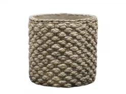 Chic Antique Corte Übertopf mit Zopfmuster