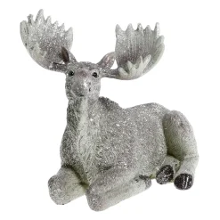 Chic Antique Deko Elch Aufsteller mit Glitzer