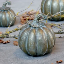 Chic Antique Deko Kürbis im Messing Look