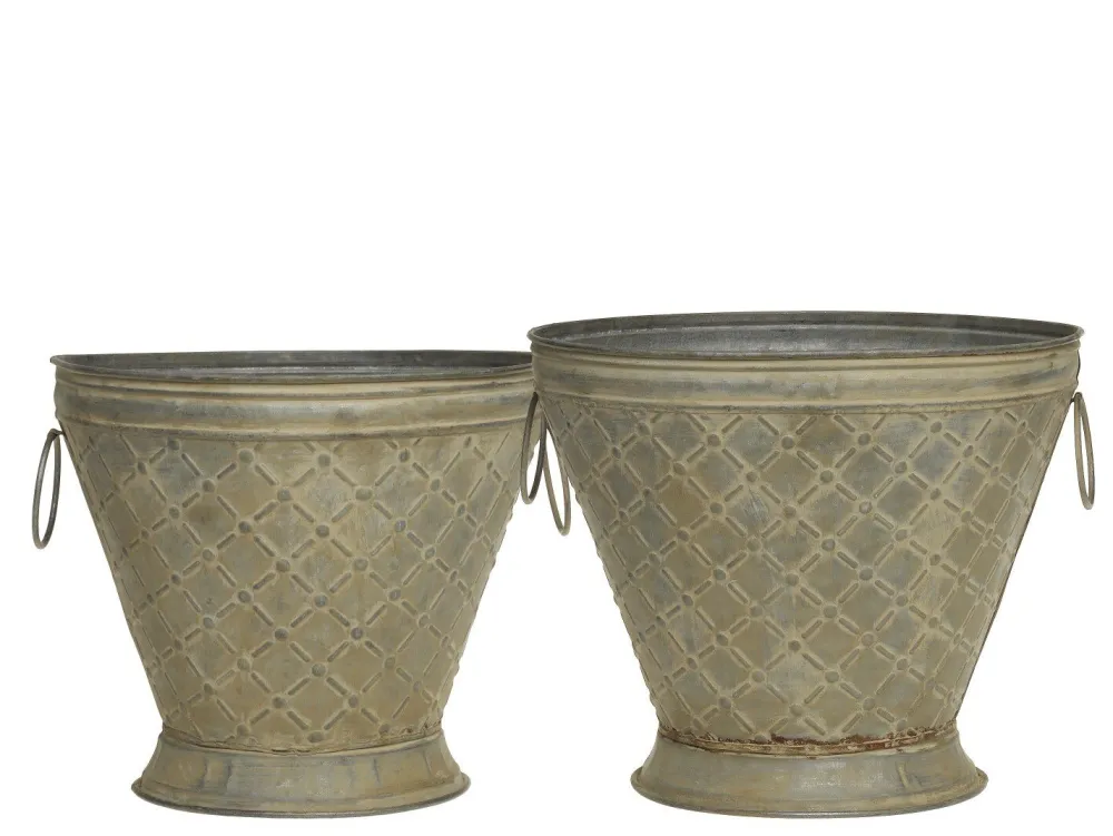 Chic Antique Eisen Blumentopf mit Henken