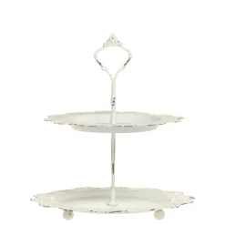 Chic Antique Eisen Etagere mit Spitzenkante