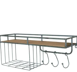 Chic Antique Eisen Regalbrett mit Haken