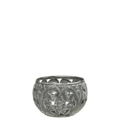 Chic Antique Eisen Teelichthalter mit Muster