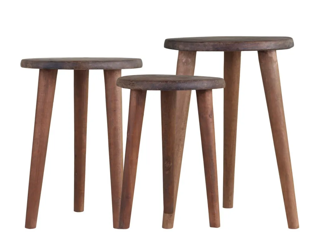 Chic Antique 3er Set Grimaud Hocker