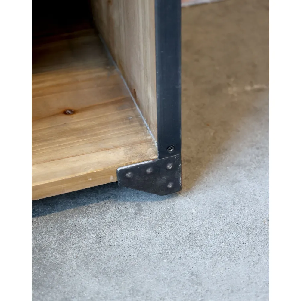 Chic Antique Fächerregal aus Kiefernholz und Metall