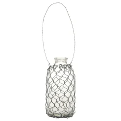 Chic Antique Fil de fer Windlicht aus Glas