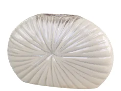 Chic Antique Flache Niort Vase mit Rillen