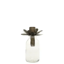 Chic Antique Flasche mit Kerzenhalter