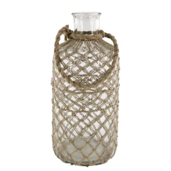 Chic Antique Flasche mit Geflecht und Henkel