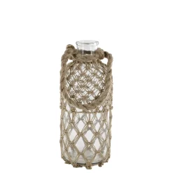 Chic Antique Flasche mit Geflecht und Henkel