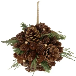 Chic Antique Fleur Aufhänger aus Tannenzapfen und Glitzer