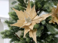 Chic Antique Fleur Blume mit Clips, Tannenbaumschmuck