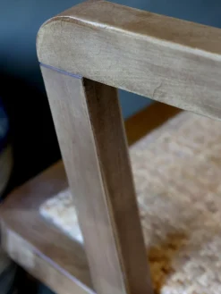 Chic Antique Französischer Bürostuhl mit Geflechtsitz