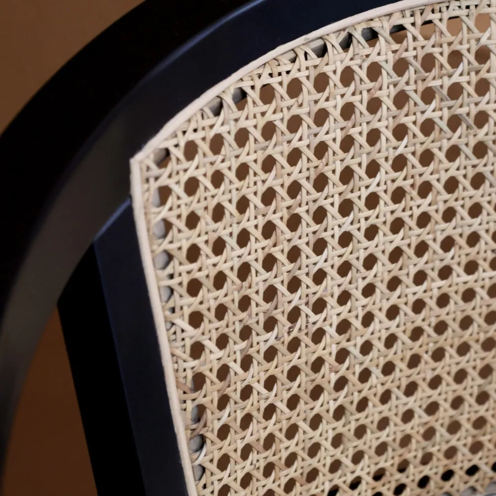 Chic Antique Französischer Bürostuhl mit Geflechtsitz