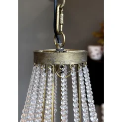 Chic Antique Französischer Kronleuchter mit Glasprismen